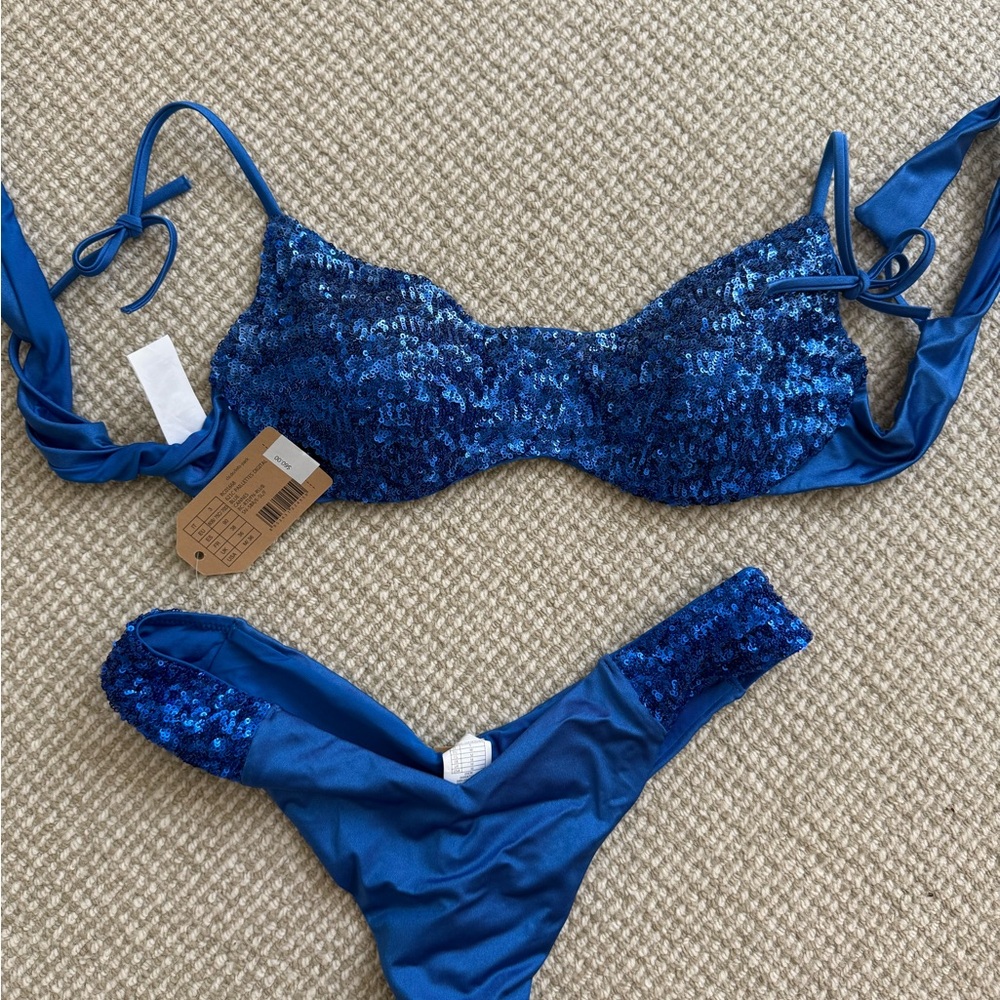 Blue Sequin Bikini Set CALZEDONIA Italy